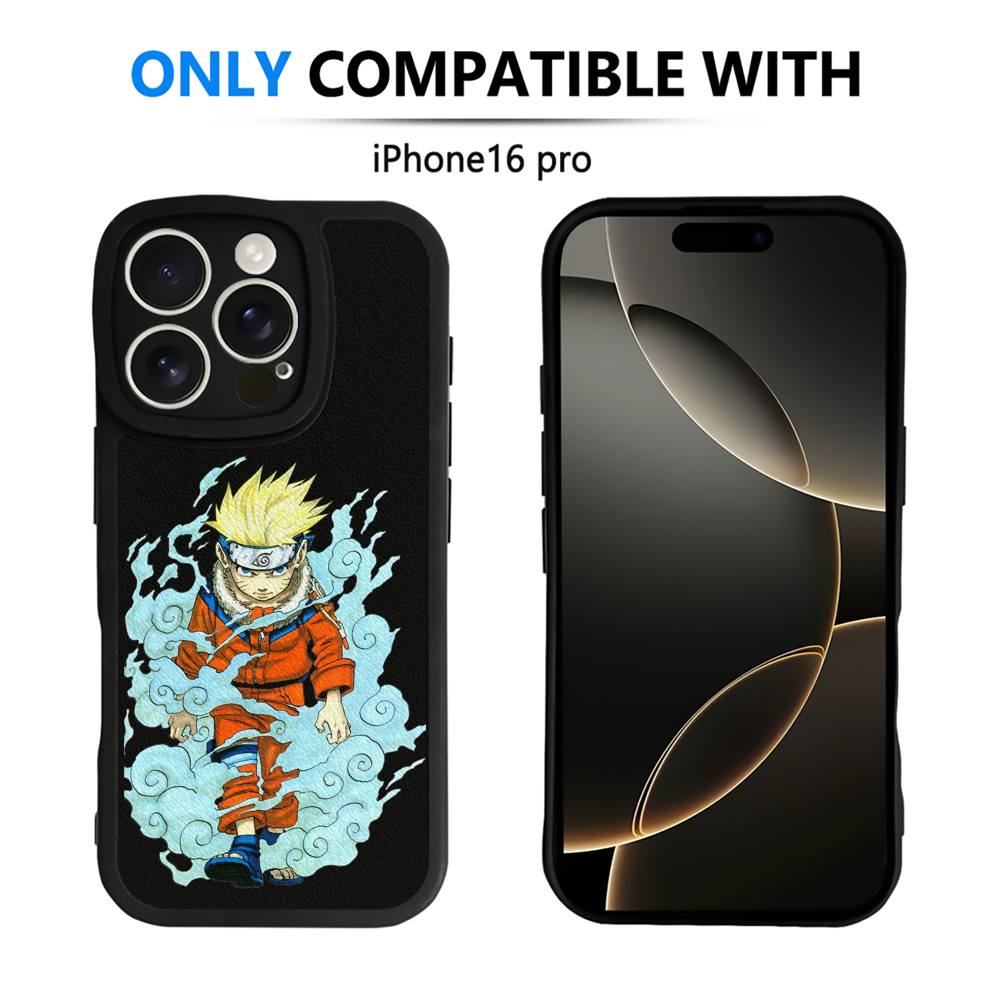 （画像用） NARUTO -ナルト- うずまき ナルト Uzumaki Naruto 【iPhone 16シリーズ対応】シリコンスマホケース（レザー調） 材質：シリコン